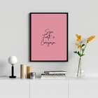 Quadro Seja Forte E Corajosa- rosa 45x34cm Moldura:madeira Br