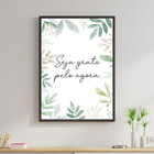 Quadro Seja Grato Pelo Agora - Folhas 33x24cm - Com Vidro Mol