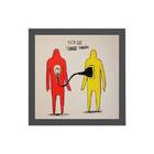 Quadro Seja Luz E Tomada Também 20x20cm Moldura:madeira Preta