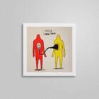 Quadro Seja Luz E Tomada Também 20x20cm Moldura:madeira Preta