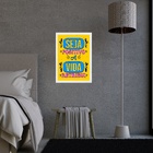 Quadro Seja Positivo A Vida Retribui 33x24cm - Com Vidro Mold