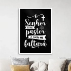 Quadro Senhor Meu Pastor - Preto E Branco 33x24cm Moldura Bra