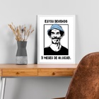 Quadro Seu Madruga - Aluguel 33x24cm - Com Vidro Moldura Bran