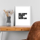 Quadro Seu Sonho Merece Sua Disciplina 33x24cm - Com Vidro Mo