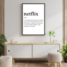 Quadro Significado Netflix 60x40cm Moldura:madeira Preta