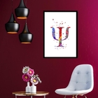 Quadro Símbolo Psicologia - 60x48cm Moldura:madeira Branca