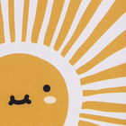 Quadro Sol Laranja com Vidro 30x40 Arte Própria