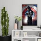 Quadro Soldado Invernal 24x18cm Moldura:madeira Branca