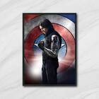 Quadro Soldado Invernal 24x18cm Moldura:madeira Preta