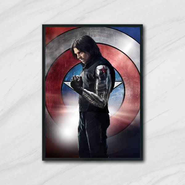 Quadro Soldado Invernal 45x34cm - Com Vidro Moldura:madeira P