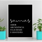 Quadro Somos Amor Abundância Felicidade gratidão 45x34cm - Co