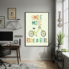 Quadro Sorria Mais Ande De Bicicleta-70x50cm Mold Branca