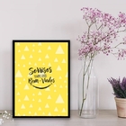 Quadro Sorrisos Sempre Serão Bem Vindos 45x34cm - Com Vidro M