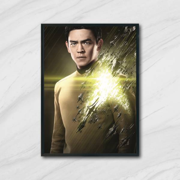 Quadro Star Trek 24x18cm - Com Vidro Moldura:madeira Branca
