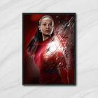 Quadro Star Trek Mulher 45x34cm - Com Vidro Moldura:madeira P