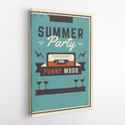 Quadro Summer Party Fita Cassete Funny Mode Canvas 60x40cm