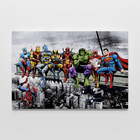 Quadro Super Heróis Retrô - 1 Tela