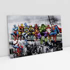Quadro Super Heróis Retrô - 1 Tela