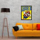 Quadro Super Mario Bros 33x24cm - Com Vidro Moldura:madeira P