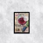 Quadro Taça De Vinho 24x18cm - Com Vidro Moldura:madeira Bran