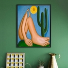 Quadro Tarcila Do Amaral - Abaporu 24x18cm - Com Vidro Moldur