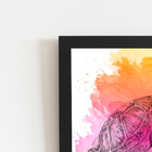 Quadro Tartaruga Animal Aquarela Natureza Moldura 20x30cm