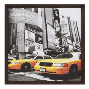 Quadro Taxi Nova York Amarelo 50x50cm Inspire Leroy Merlin