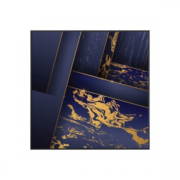 Quadro Tela Abstrato Com Moldura 60x60cm Belchior