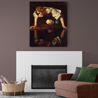 Quadro Tela Canvas Caravaggio, Narcissus (1600)