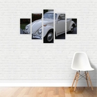 Quadro Tela Canvas Decorativo Carro Fusca Branco 110x65cm