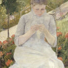 Quadro Tela Canvas Mary Cassat, Girl In The Garden (1937)