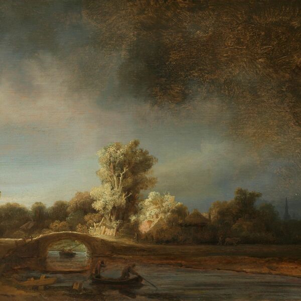 Quadro Tela Canvas Rembrandt, The Stone Bridge (1638)