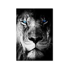 Quadro Tela Decorativa Canvas Rosto Leão Preto E Branco 60x40