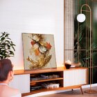 Quadro Tela Decorativa Com Moldura Folhas - 70x70cm Carvalho