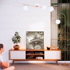 Quadro Tela Decorativa Com Moldura Torre Paris - 70x70cm Carv