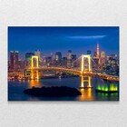 Quadro Tela Decorativa Rainbow Bridge Tokyo Sem Moldura Sem V