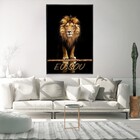 Quadro Tela Decorativo Leão Moderno Com Moldura E Sem Vidro 4