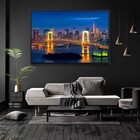 Quadro Tela Decorativo Rainbow Bridge Tokyo Com Moldura E Sem