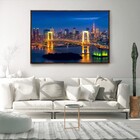 Quadro Tela Decorativo Rainbow Bridge Tokyo Com Moldura Sem V