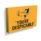 Quadro Tela Looney Daffy Duck Bordoes Fd Laranja