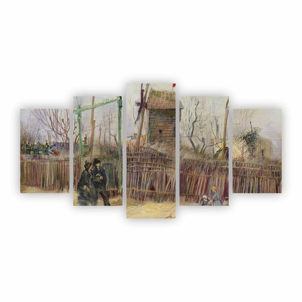 Quadro Tela Uma Cena De Rua Em Montmartre Van Gogh 155x80cm