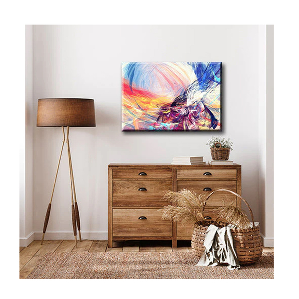 Quadro Tendenci Abstrato Colored Borda Infinita 120 X 80 Cm