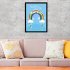 Quadro Tenha Um Dia Mágico 33x24cm - Com Vidro Moldura:madeir