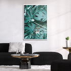 Quadro Textura Cx Alta Leão Na Floresta Esverdeado 40x60 - Mo