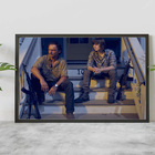Quadro The Walking Dead Rick And Carl Armas Tamanho A4