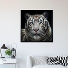Quadro Tigre 1x1m Branco