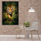 Quadro Tigre Na Grama