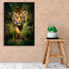 Quadro Tigre Na Grama