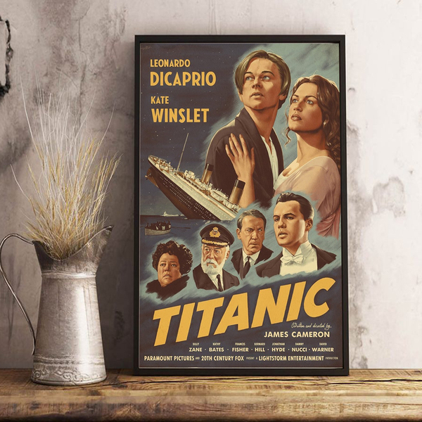 Quadro Titanic Filme Antigo Poster Retro Tamanho A4