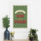 Quadro Transforme A Dor Em Poder - 60x48cm Moldura Preta